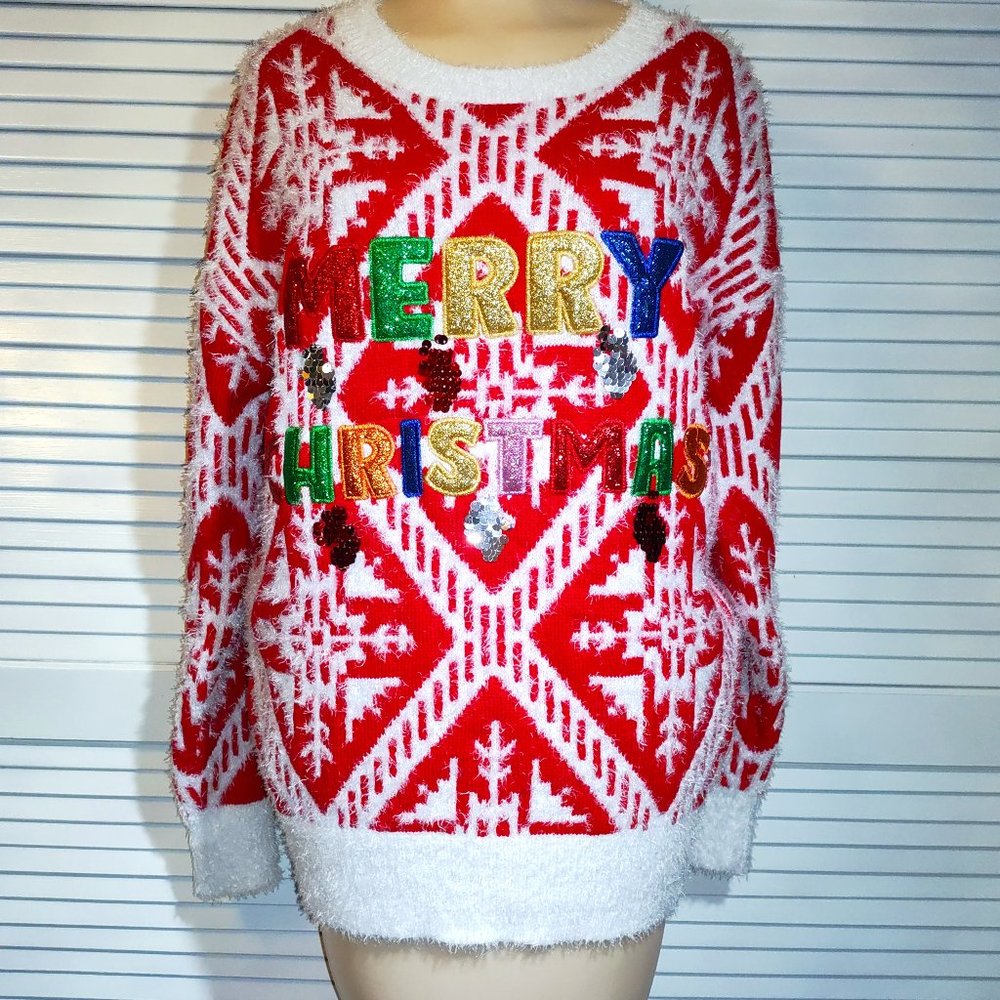 NWT Christmas Fair Isle Sweater with Sequins